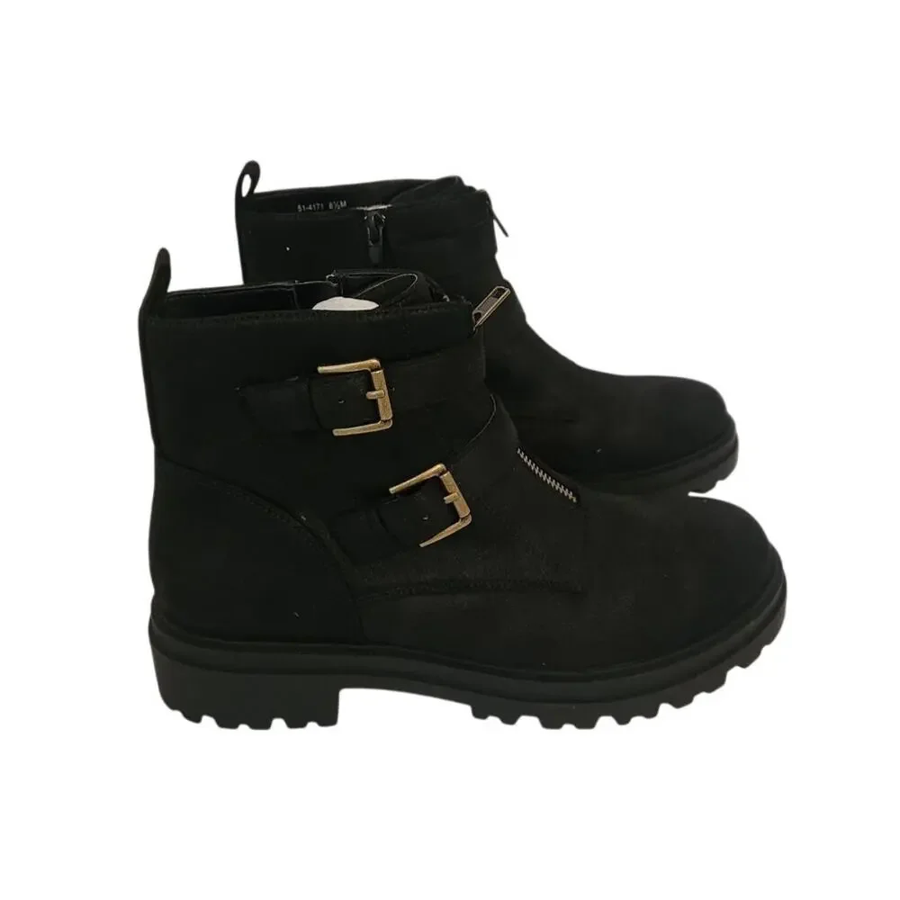 New Bella Vita Comfort Lug Sole Arcadia Biker Black 8.5M